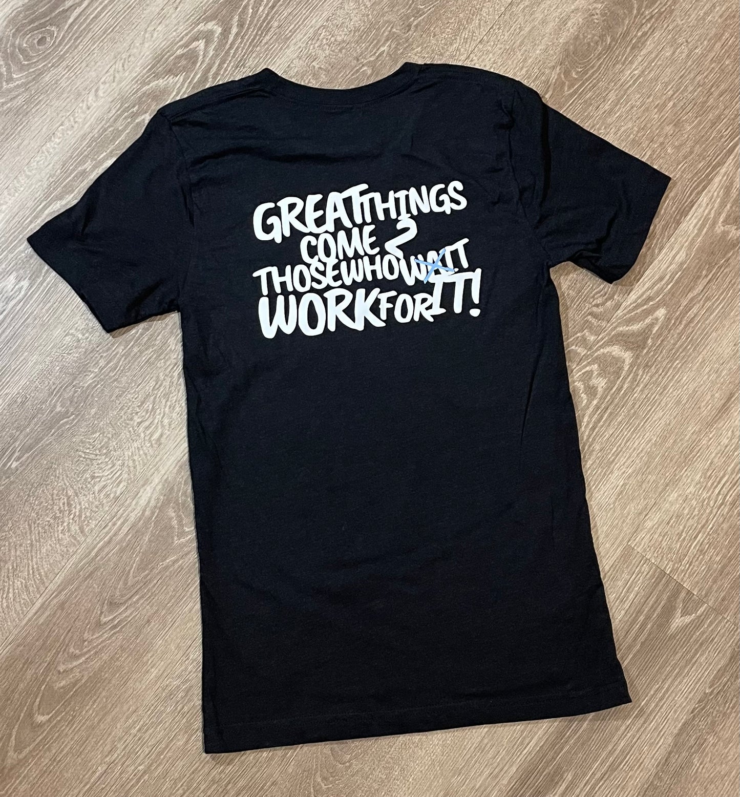 Heather Black “GREAT THINGS” T-Shirt